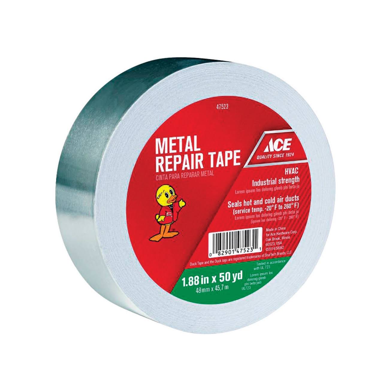 Ace 1.88 in. W x 50 yd L Silver Metal Repair Tape