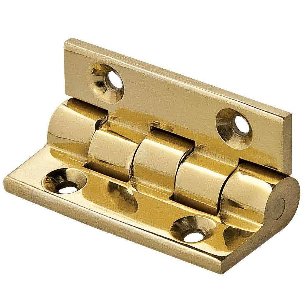 Vertex Stop Hinge Polished Brass 1-1/2