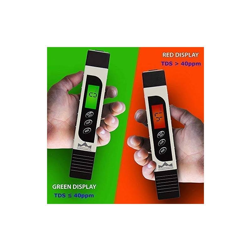 TDS Meter Digital Water Tester, DUMSAMKER Professional 3-in-1 TDS, Temperature and EC Meter with Carrying Case, 0-9999ppm, Ideal ppm Meter for