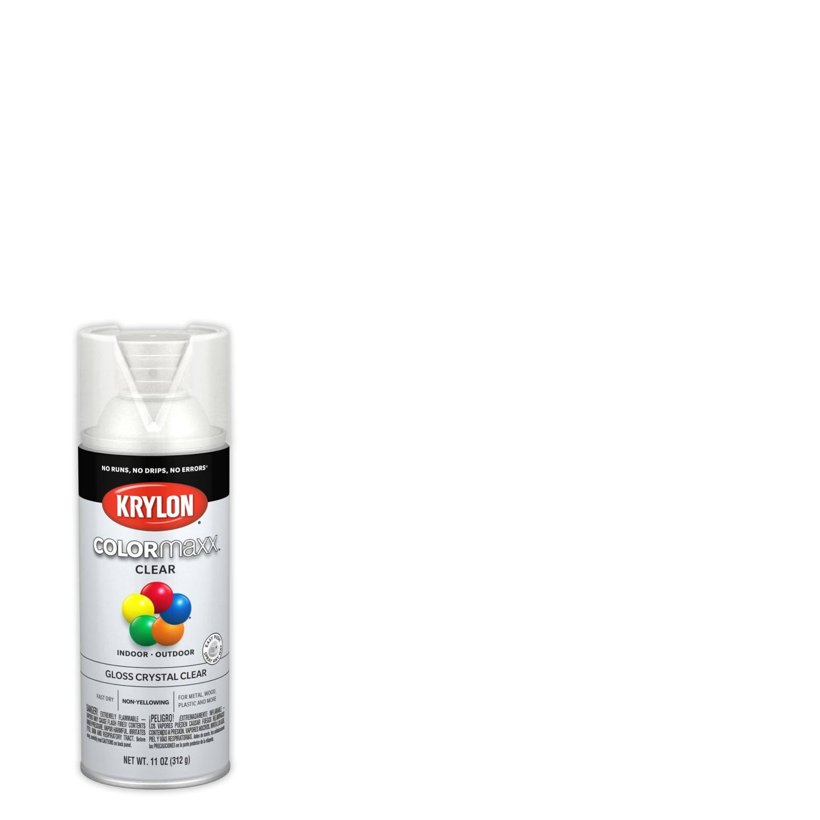 Krylon COLORmaxx Paint Spray, Gloss Crystal Clear, 12 oz.