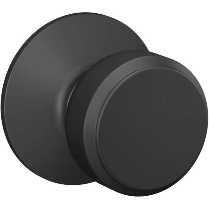 Schlage Bowery Matte Black Passage Lock Knob