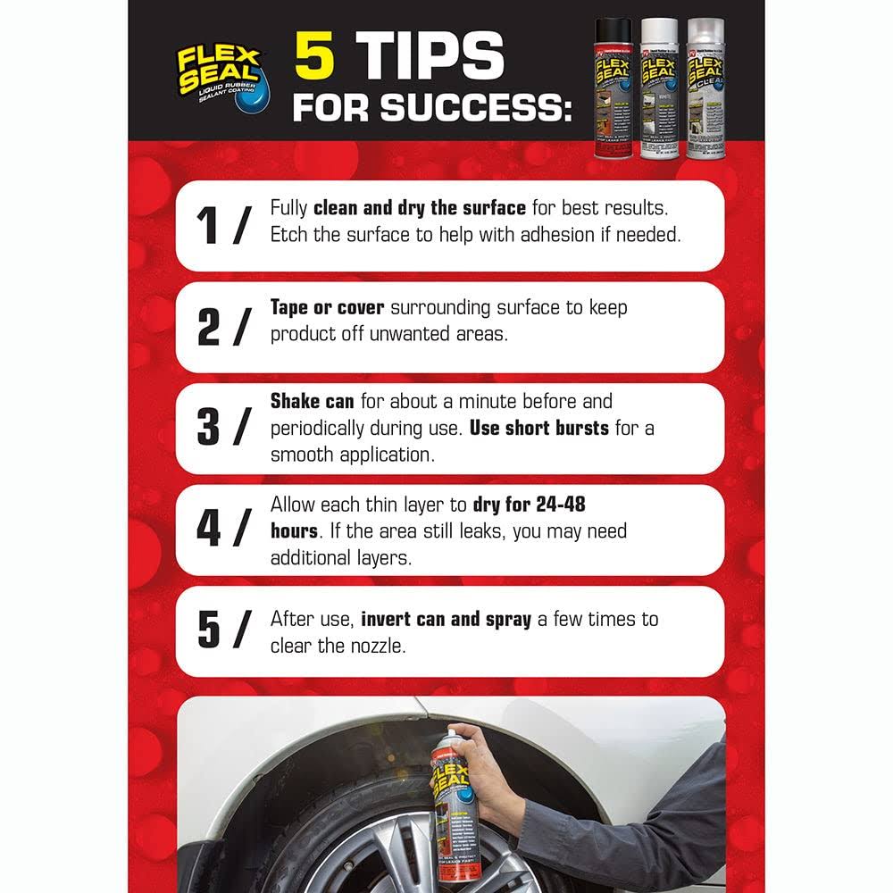 Flex Seal Max, 17 oz, 2-Pack, Black, Stop Leaks Instantly, Waterproof Rubber Spray on Sealant Coating, Perfect for Gutters, Wood, RV, Campers, Roof