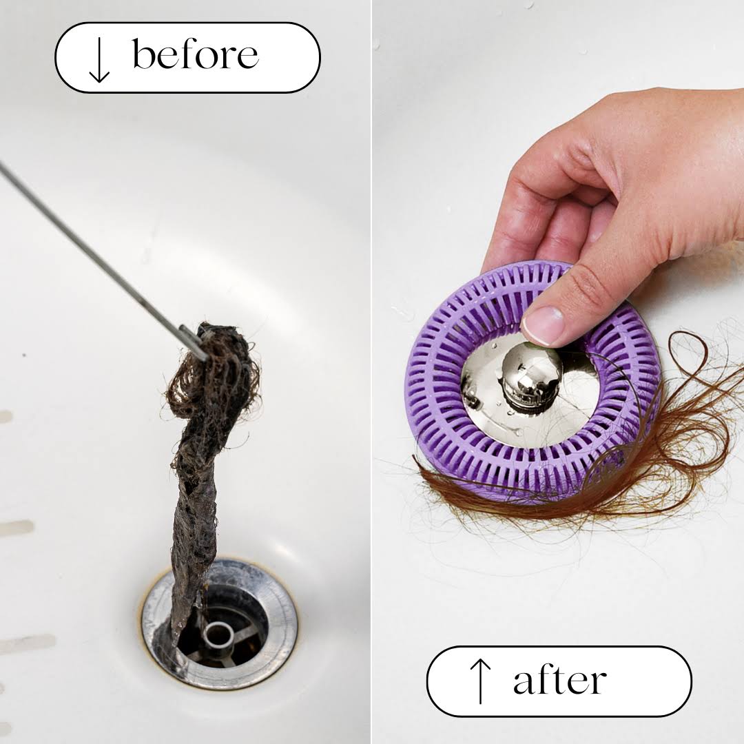 Tubring The Ultimate Tub Drain Protector Hair Catcher/Strainer/Snare- Violet