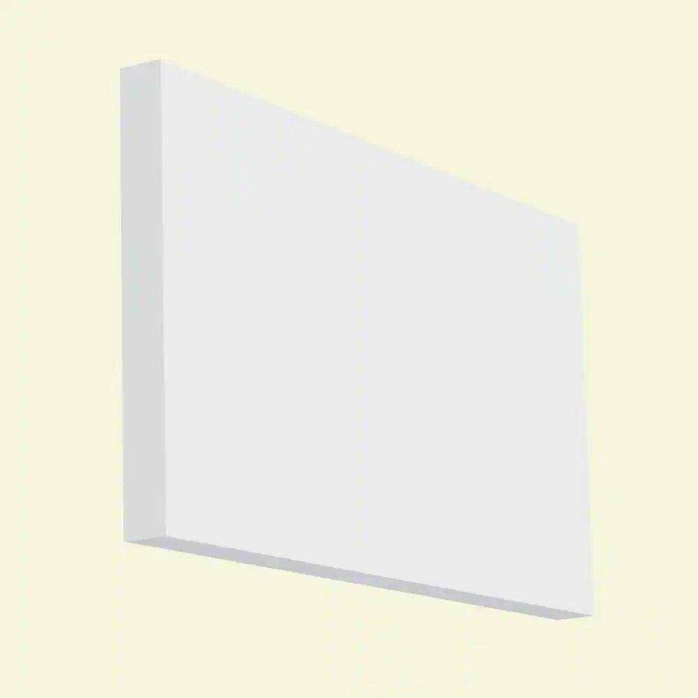 MTRIM Baseboard- Prepainted- 9/16 in. Height x 5.5 in. Width x 3 in. Length- Deco- EPS Composite White Moulding (Sample)