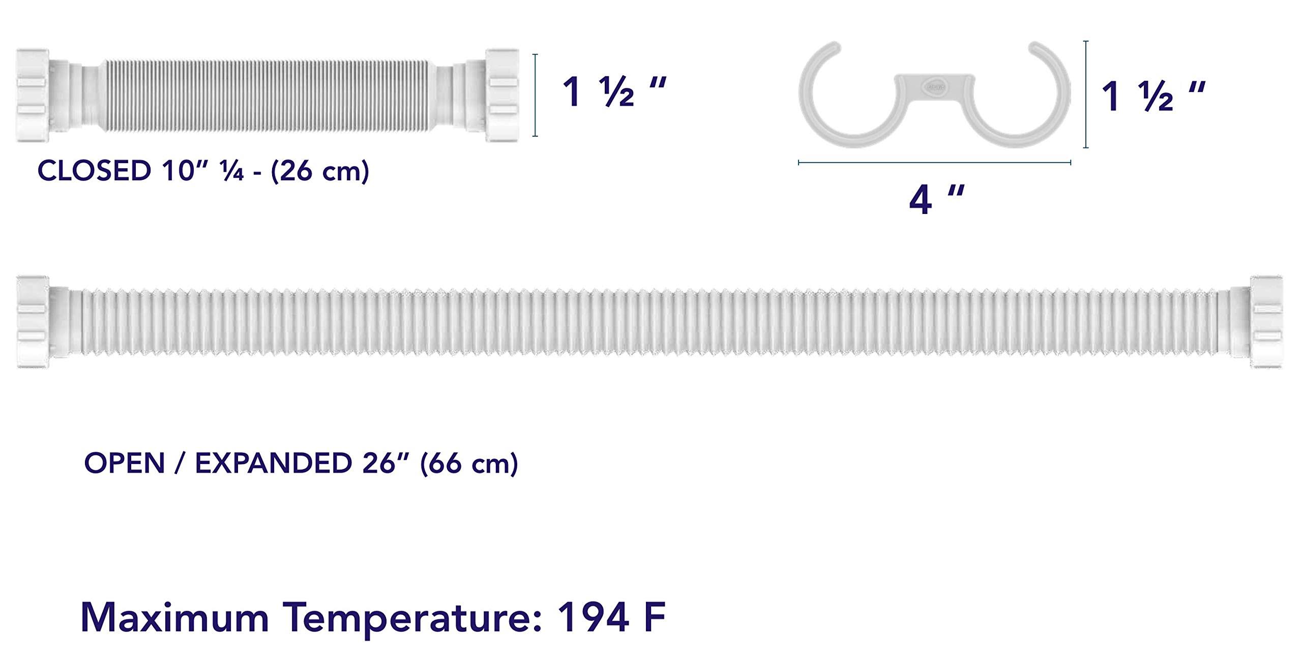 EasyDrain Expandable Flexible Drain Pipe 1-1/2