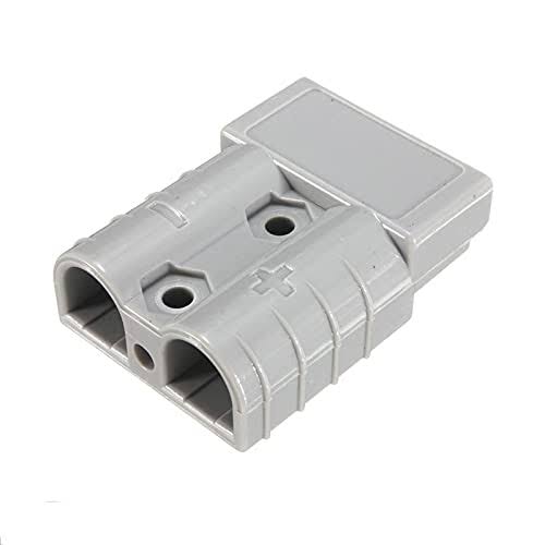 daier 2pc Battery Quick Connector Kit 50A Plug Connect Disconnect Winch Trailer (50A 6Awg-Grey)