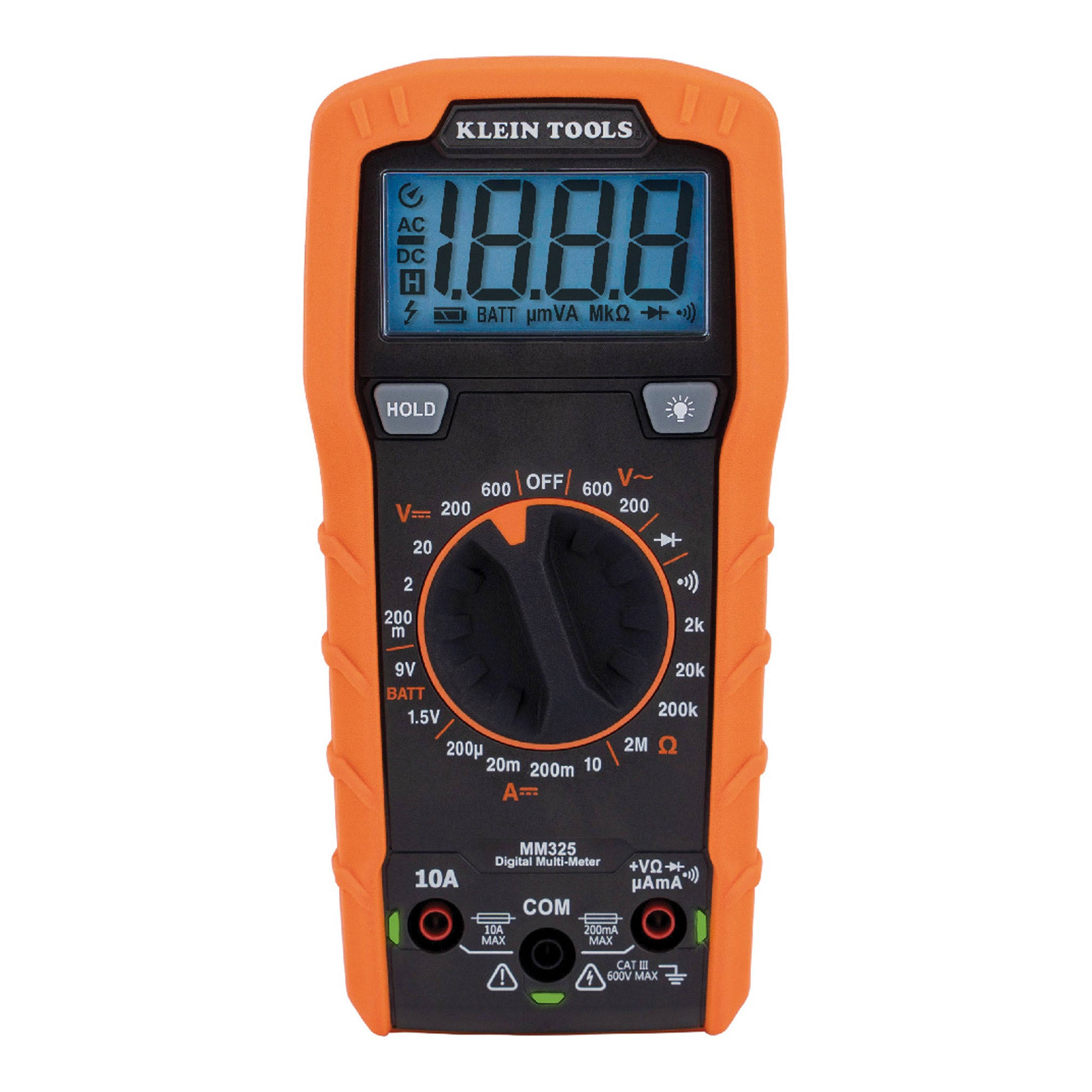 Klein Tools- MM325- Digital Multimeter, Manual-Ranging, 600V