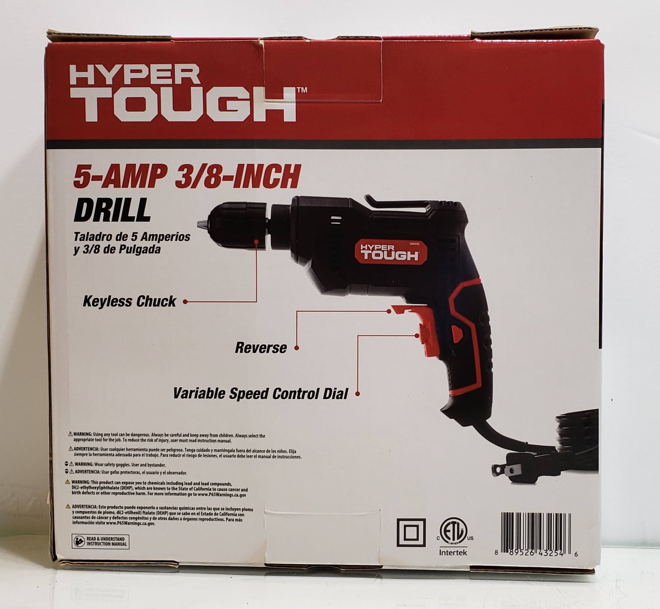 Hyper Tough 5.0Amp 3/8 in. Electric Drill