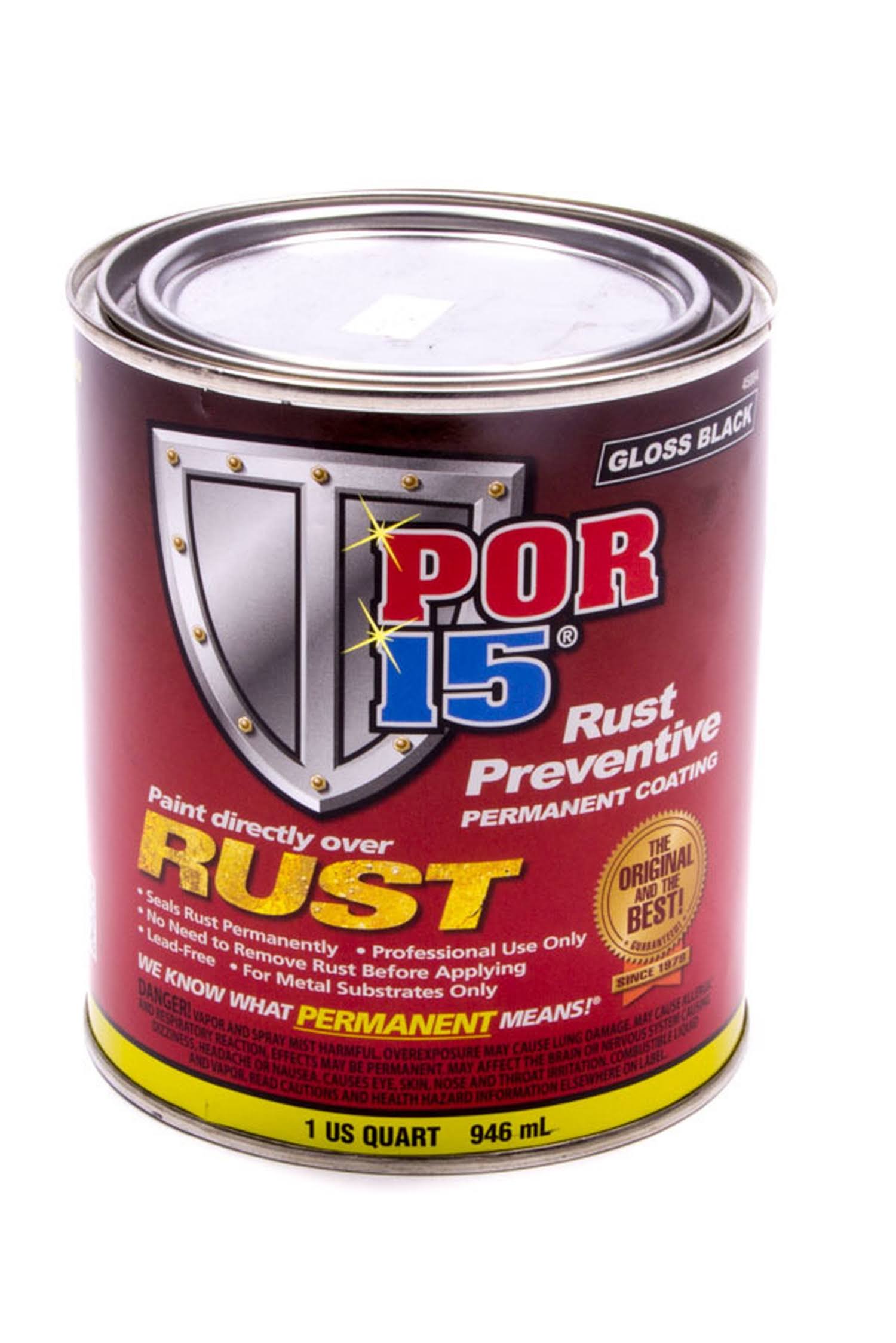 POR-15 45004 Rust Preventive Paint Gloss Black Quart