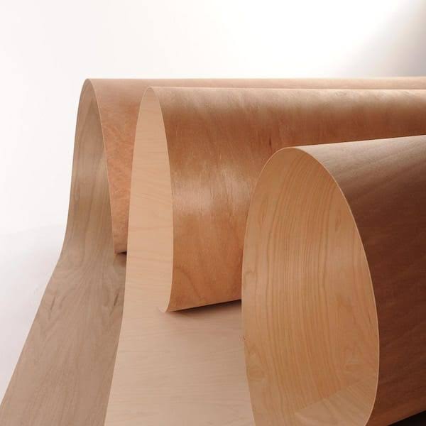 24 in. x 96 in. Maple Wood Veneer with 10 Mil Paper Backer 8101057