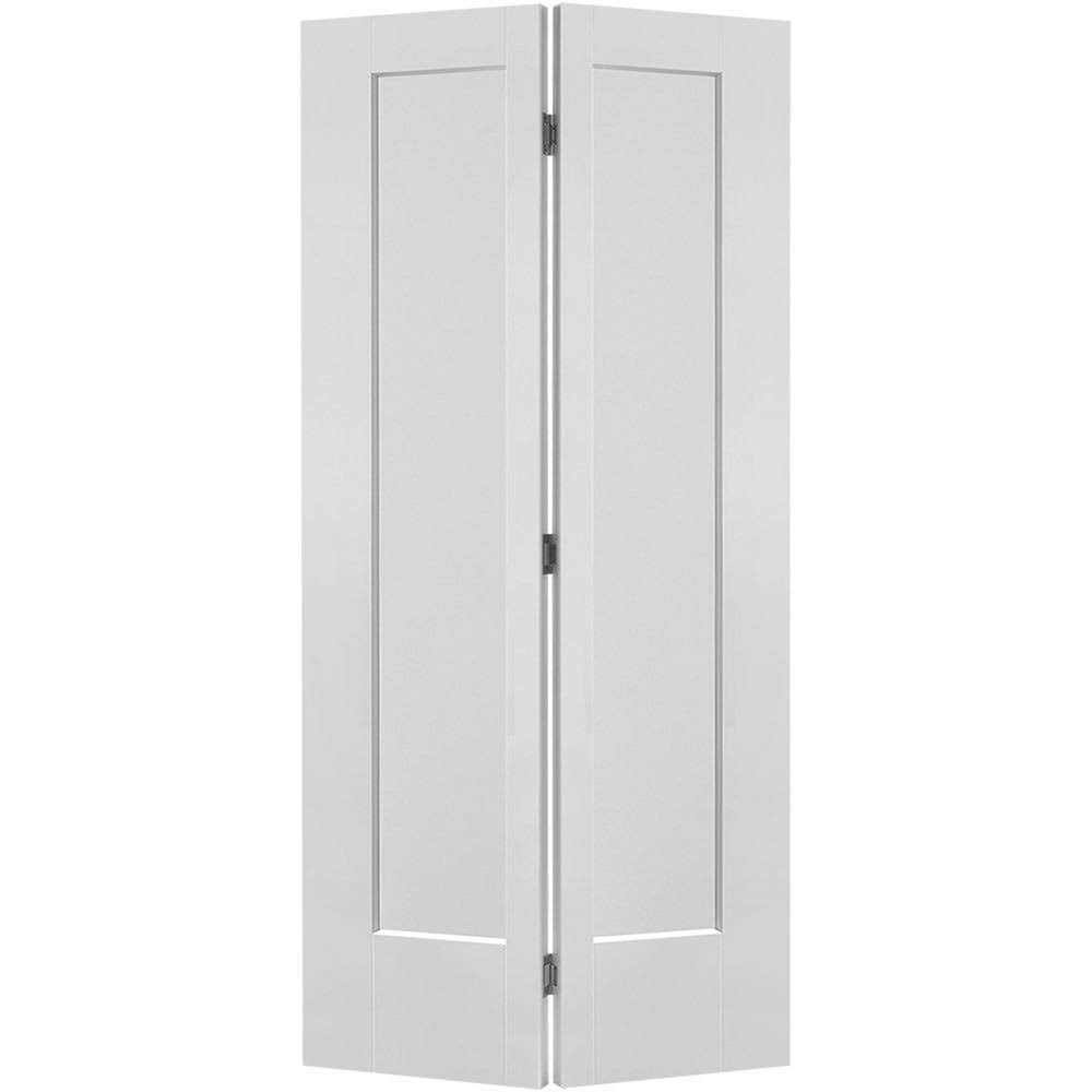 Masonite 36 in. x 80 in. 2 Panel Lincoln Park Primed Hollow Core Composite Bi-Fold Interior Door, Primed White