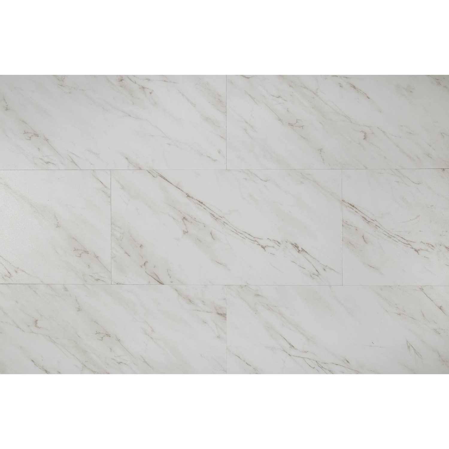 Style Selections Grecian Marble 12-in x 24-in Groutable Water Resistant Peel and Stick Luxury Vinyl Tile (2-sq ft)