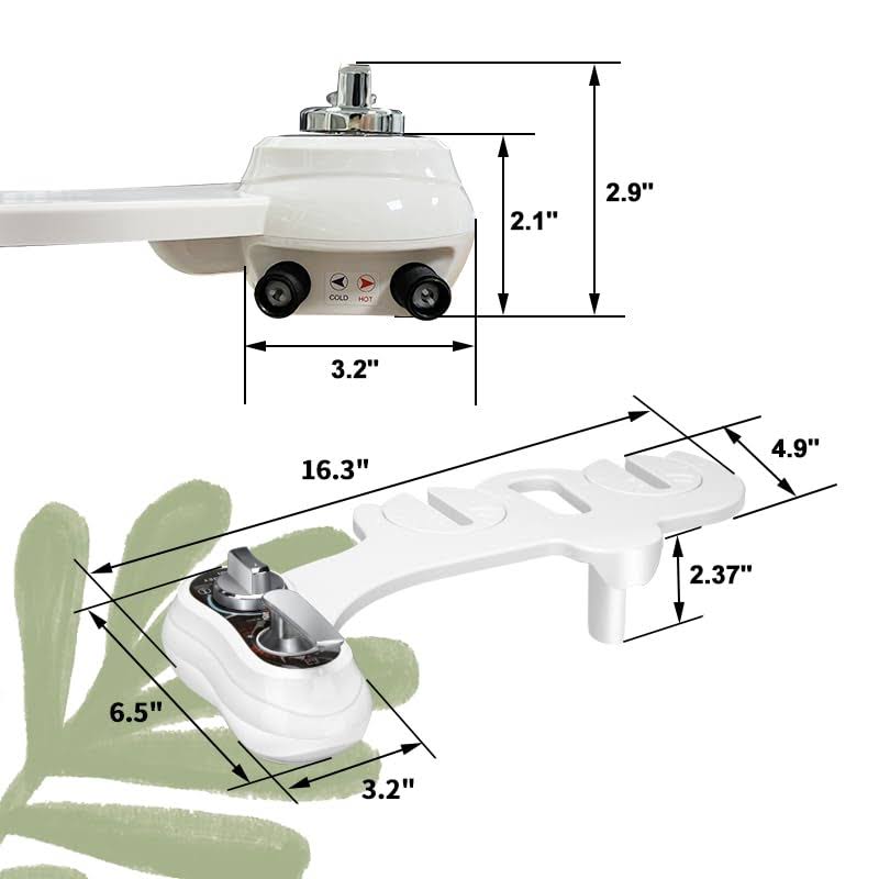 Apure Bidet A121- Hot and Cold Water Bidet- Dual Nozzles of Wash and Women Wash- SelfCleaning Toilet Bidets