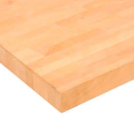 Global Industrial Workbench Top, Birch Butcher Block Square Edge, 96
