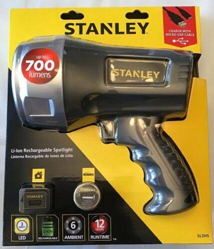 Stanley Sl3hs Rechargeable Li-ion LED Spotlight with Halo Power-Saving