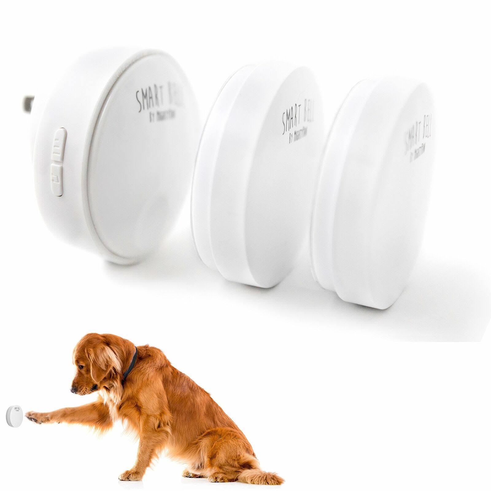 Mighty Paw Smart Bell 2.0 Dog Potty Communication Doorbell Super-Light Press Button Doorbell 2 Activators White