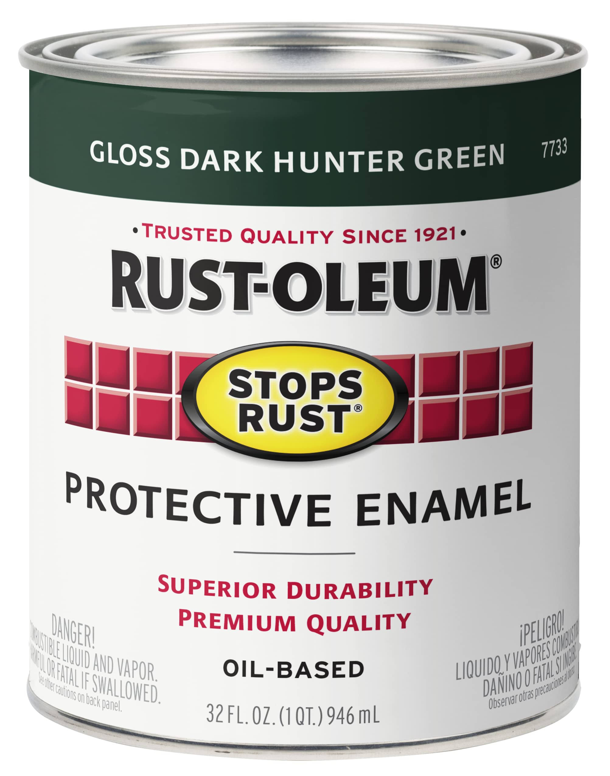 Rust-Oleum 7733502 Enamel Paint, Dark Hunter Green