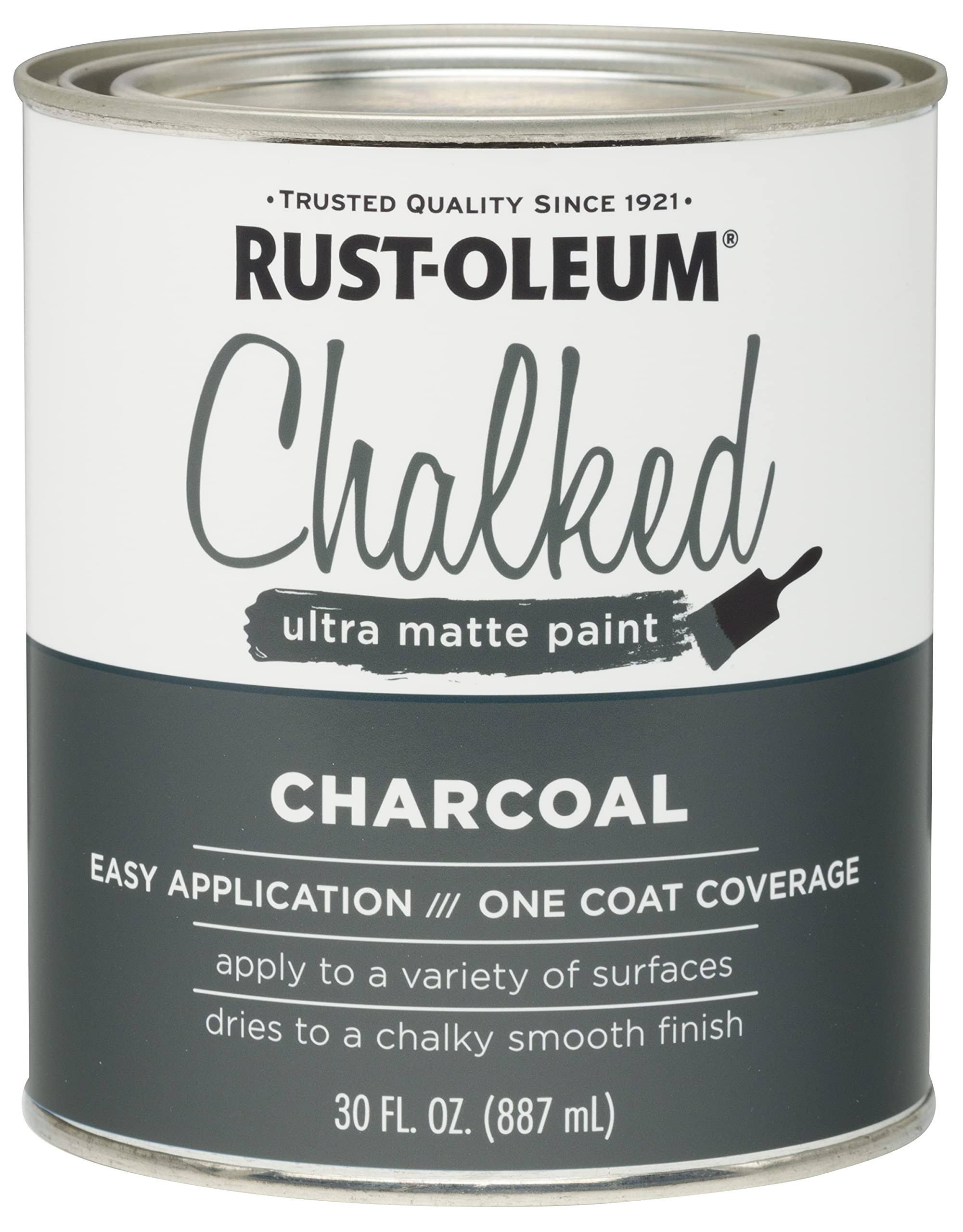 Rust-Oleum 285144 Chalked Ultra Matte Paint, 30 oz, Charcoal