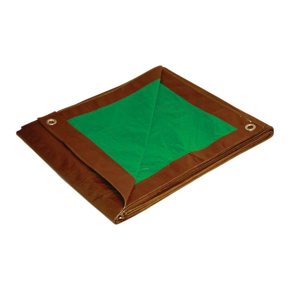 Foremost Tarp 10068 6' x 8' Dry Top Brown/Green Reversible Tarp