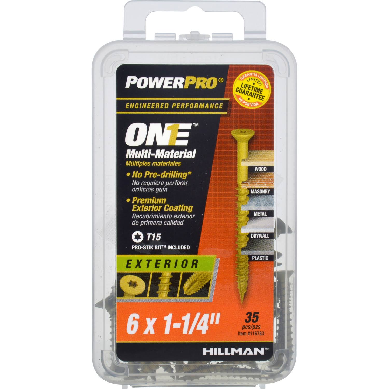 Hillman PowerPro Screws, Exterior, Multi-Material- 35 screws
