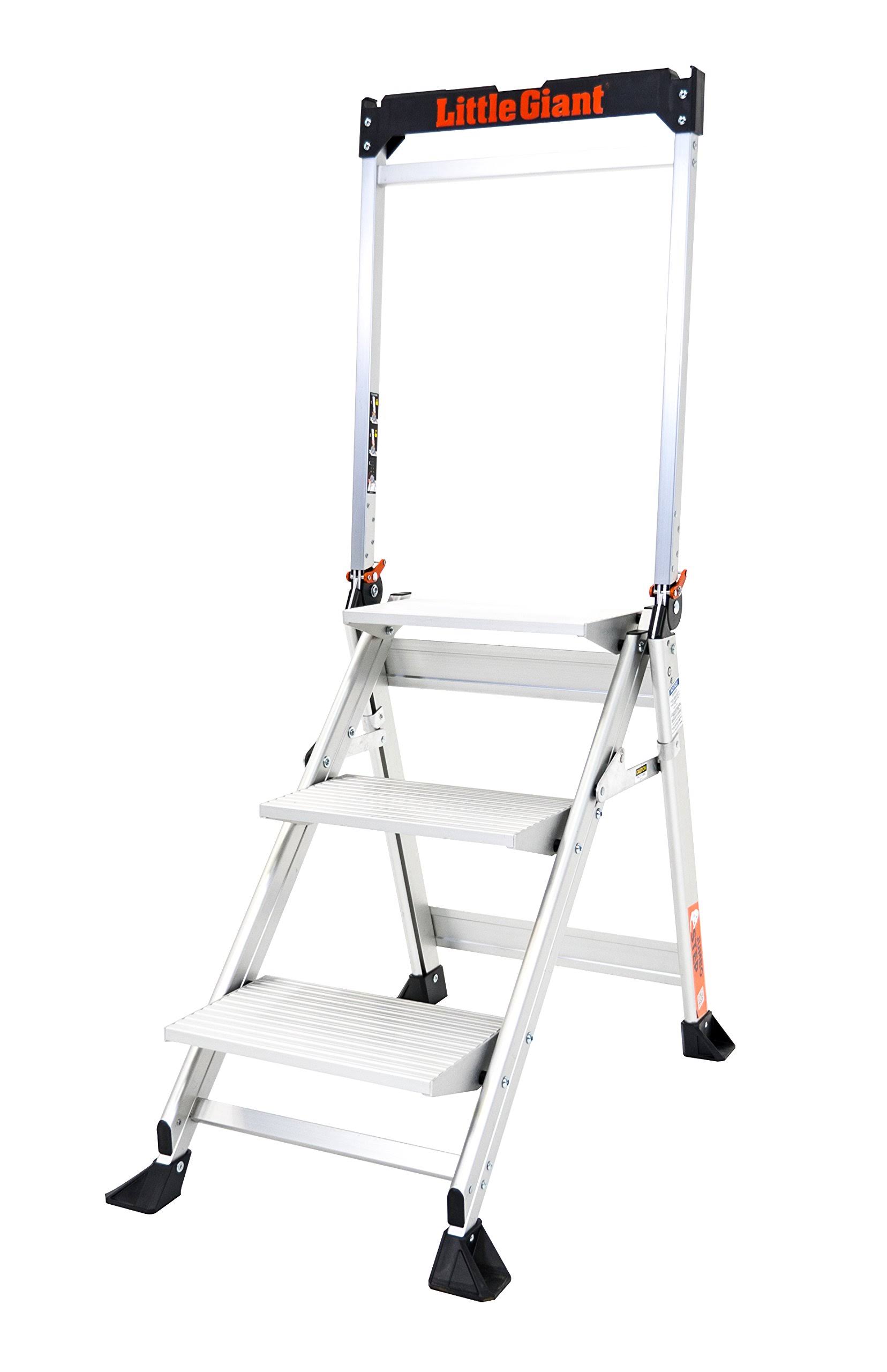 Little Giant Jumbo 3-Step Ladder, Silver