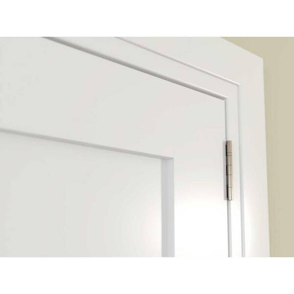 EightDoors 80 inch x 36 inchx 1-3/4 inch 5-Panel Shaker White Primed Solid Wood Core Door