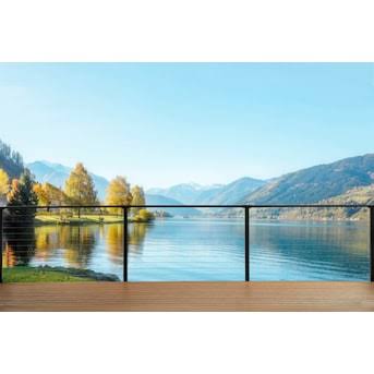 CityPost 8 ft. Black Deck Cable Railing 36 in. Face Mount