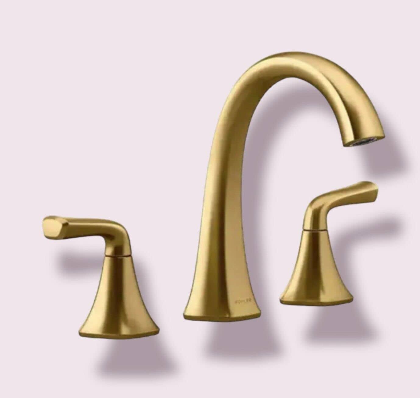 Kohler Sundae 8 in. Widespread 2-Handles Bathroom Faucet in Vibrant Brushed Moderne Brass