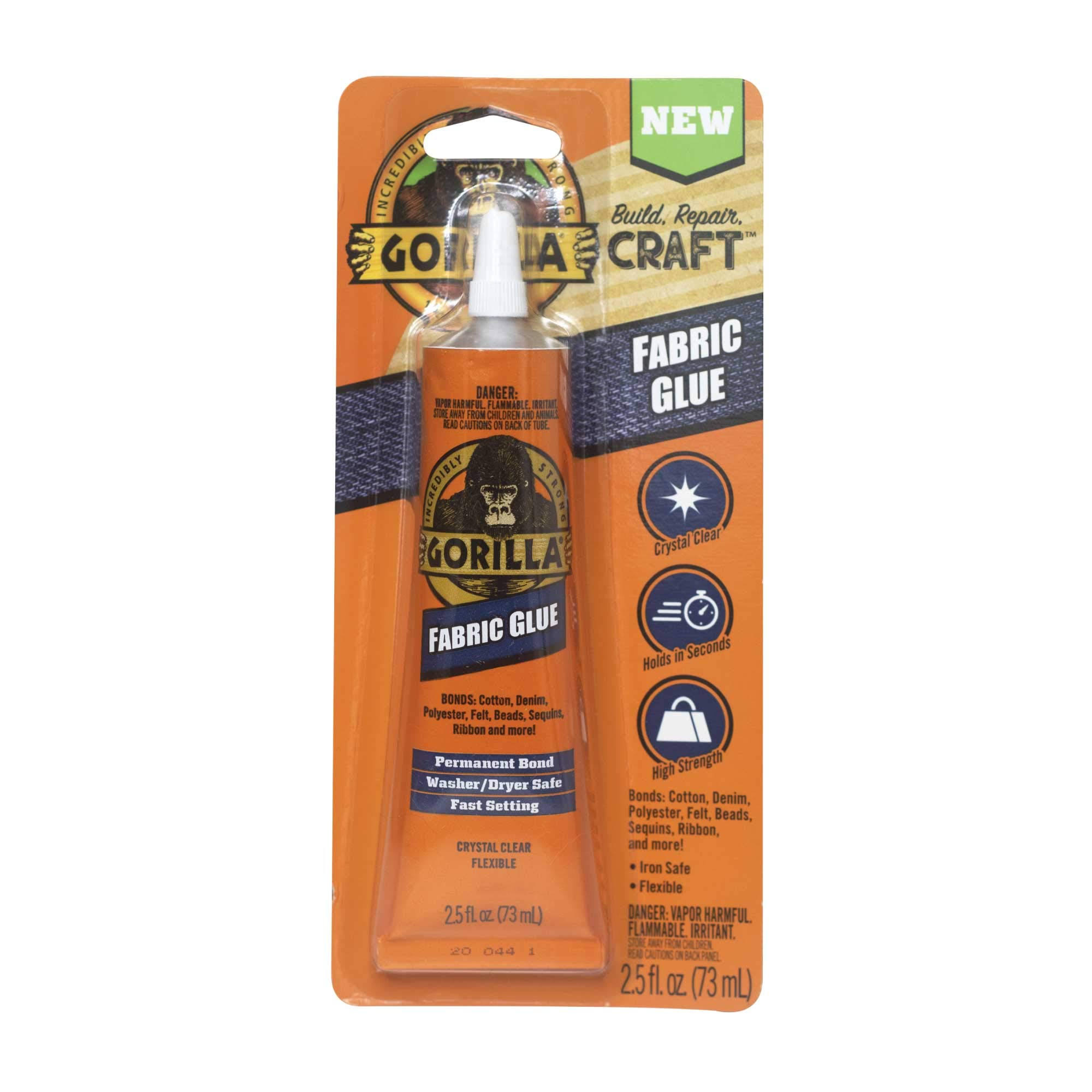 Gorilla Fabric Glue Clear �C 2.5oz