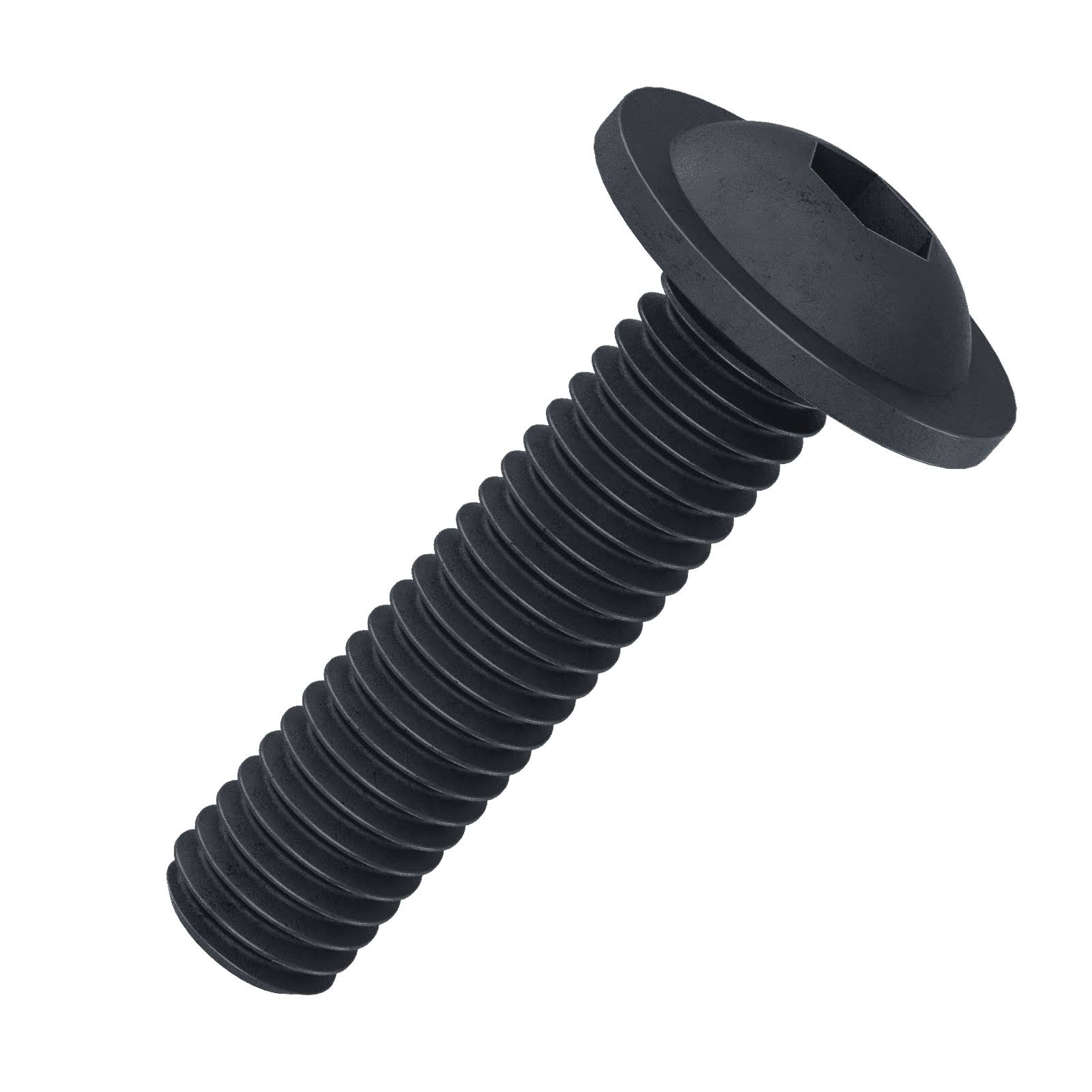 M6 x 20mm Socket Flanged Button Screws (ISO 7380-2)- Black Stainless Steel (A2)
