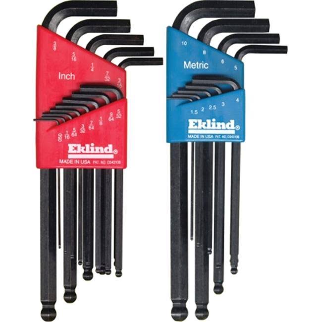 Eklind 13222 Metric Ball Hex-L Key Set, 22-Piece