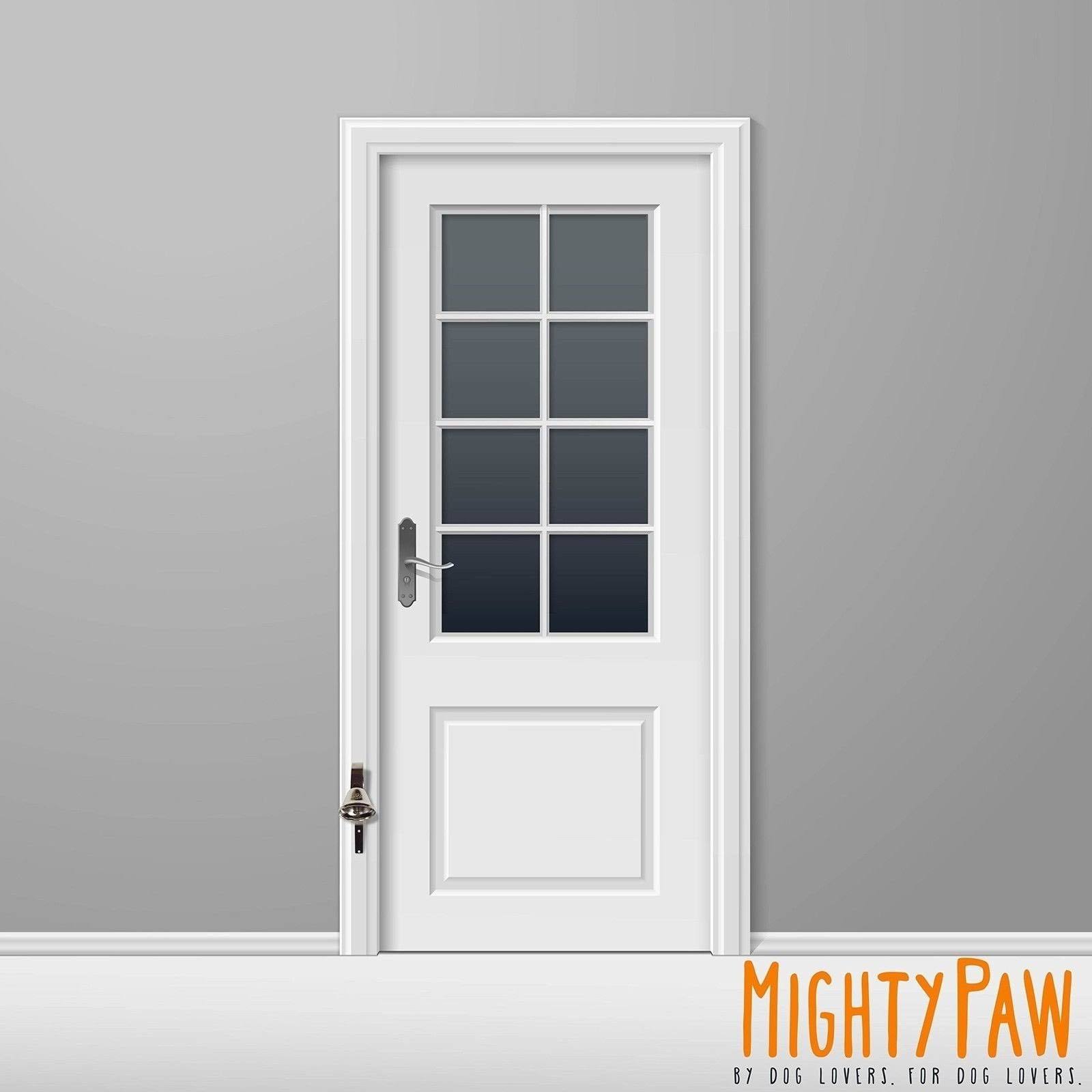 Mighty Paw Mighty Tinkle Bell, An All Metal Dog Doorbell with Sleek Silver Bell and Support, The Thick-Walled Durable Bell Optimizes