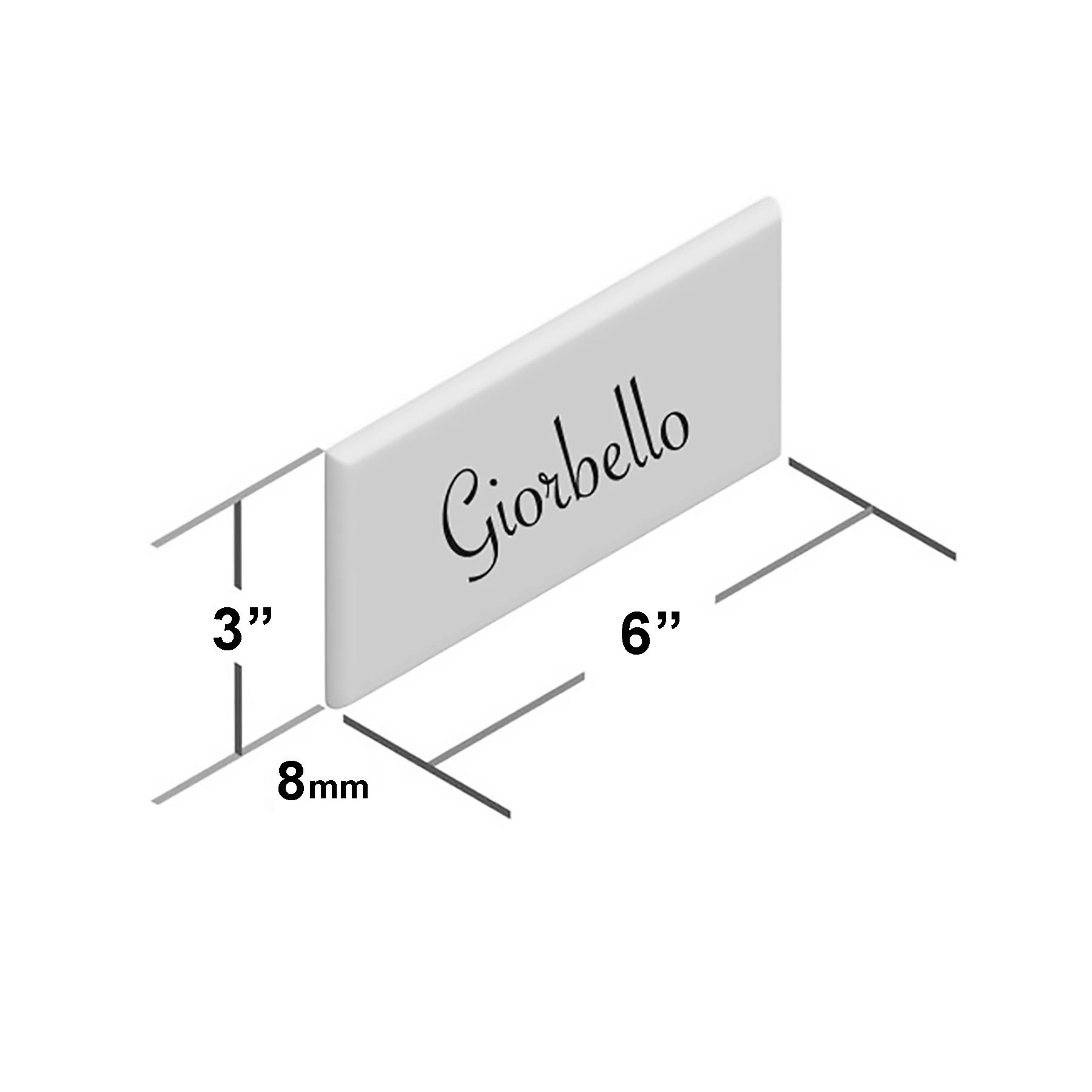 Giorbello Baby Blue 3 in. x 6 in. x 8 mm Glass Subway Wall Tile (5 Sq. ft./Case)