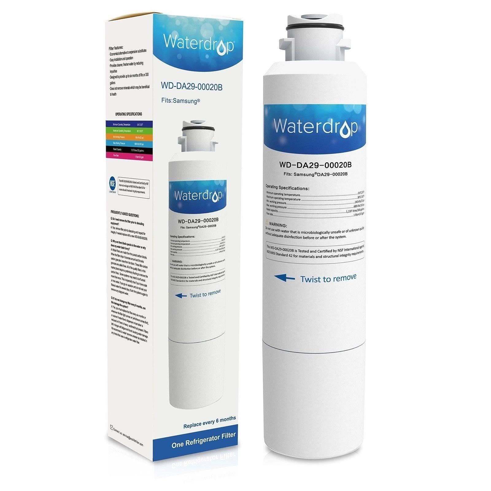 Waterdrop Replacement for Samsung Da29-00020b, Haf-cin/exp, 46-9101 Refrigerator Water Filter