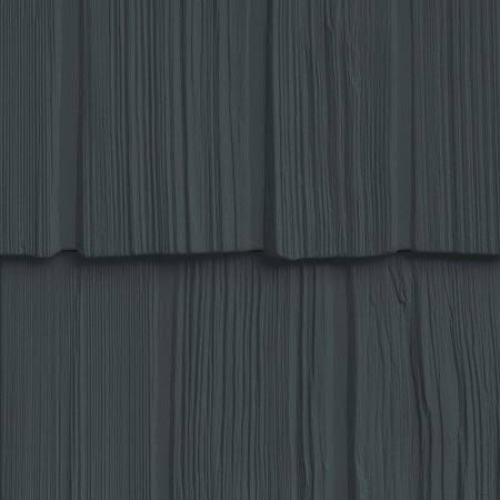 The Foundry 7 inchw x 60 3/4 inchl Exposure, Vinyl Staggered Shakes (34 Panels/Ctn. = 100 Sq. Feet), 692- Deep Granite