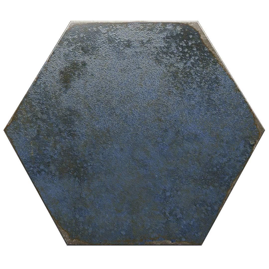 Ivy Hill Tile Mandalay Hex Blue 9.13 in. x 10.51 in. Polished Porcelain Floor and Wall Tile (8.07 Sq. ft./Case)