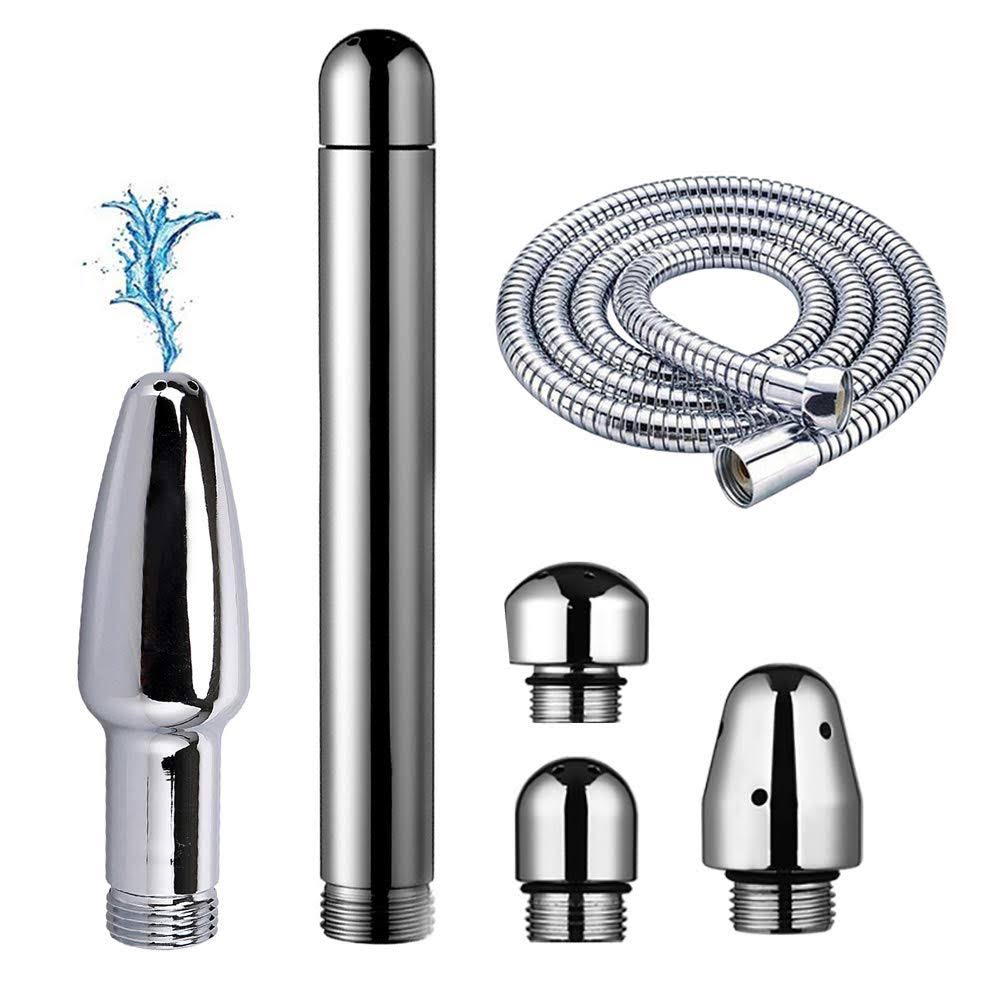 New Nozzle Clean Shower Head,2 Shower Heads 3 Aluminum Cleaner Flushing Cleansing System