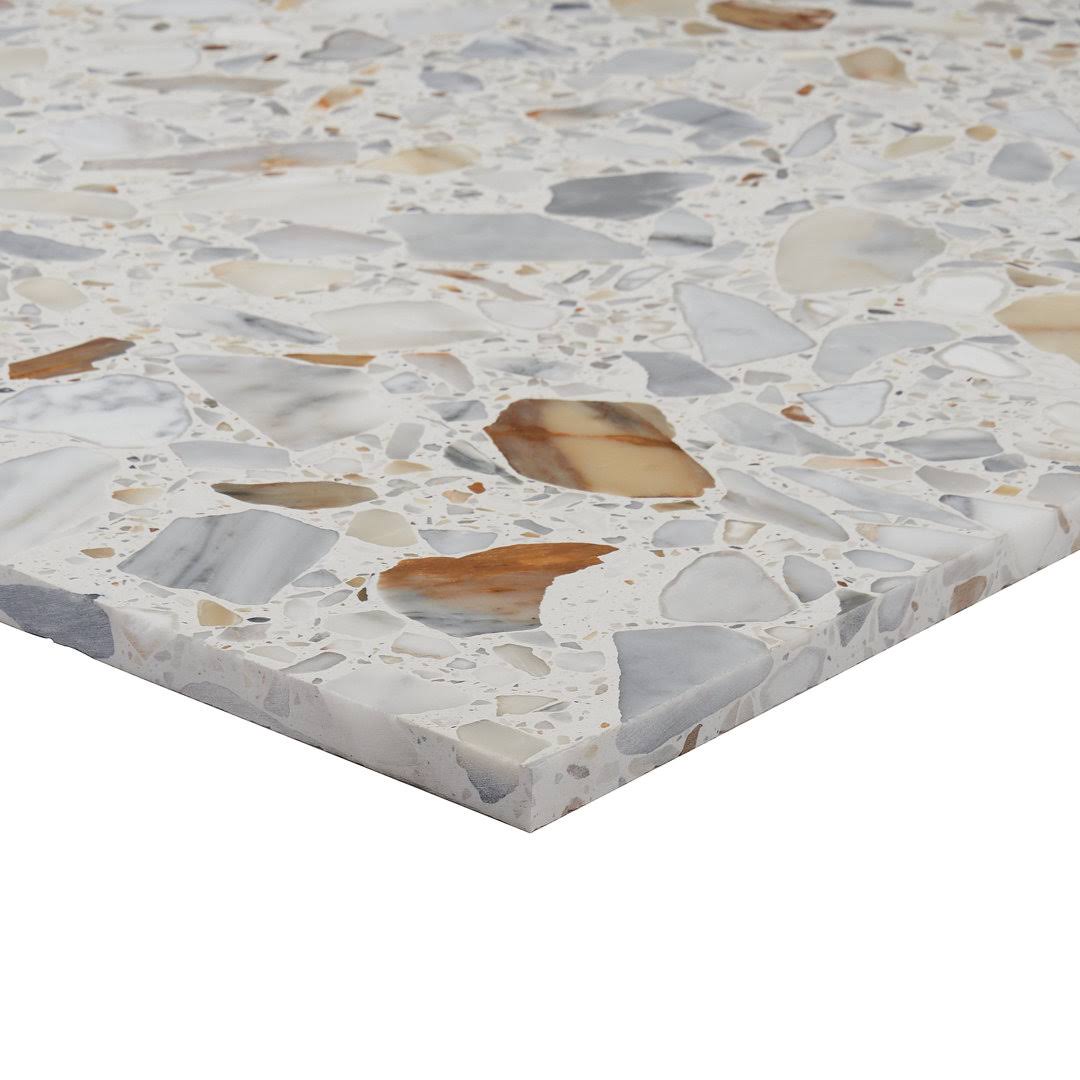 Ivy Hill Tile Terra italia Bianco 23.62 in. x 23.62 in. Honed Marble Terrazzo Floor and Wall Tile (3.87 Sq. ft./Each)