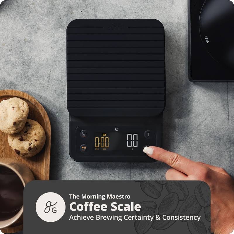 Greater Goods Digital Coffee Scale- for The Pour Over Coffee Maker Brew Artisanal Java on A Coffee Scale with Timer Great for French Press and GE