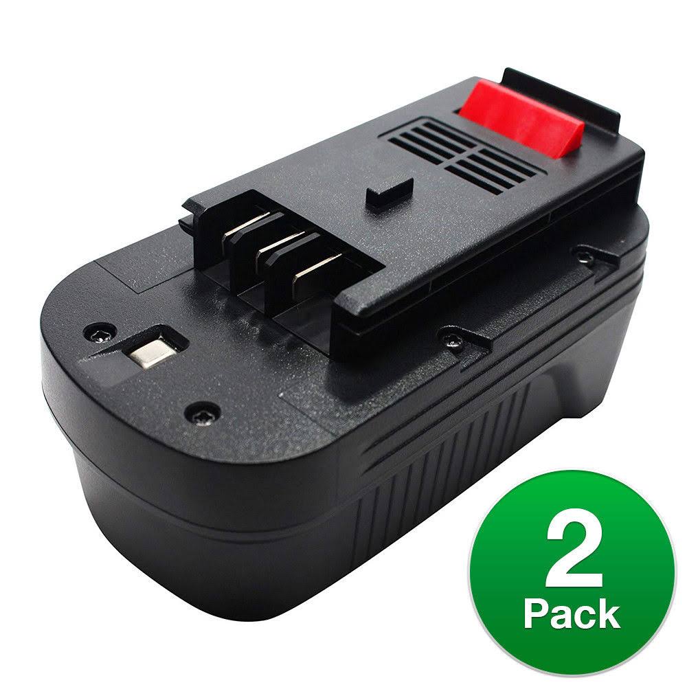 Replacement for Black & Decker HPB18-OPE Power Tool Battery (1500mAh, 18V, Nicd)- 2 Pack