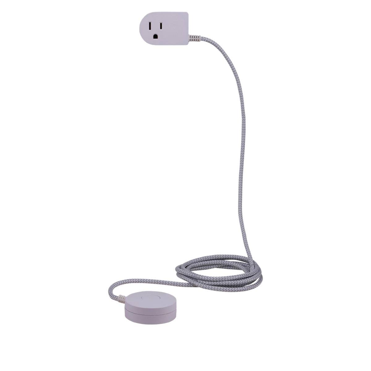 Cordinate 2-Pack Table Top Switch with Braided 6' Cord and 1 Outlet- White