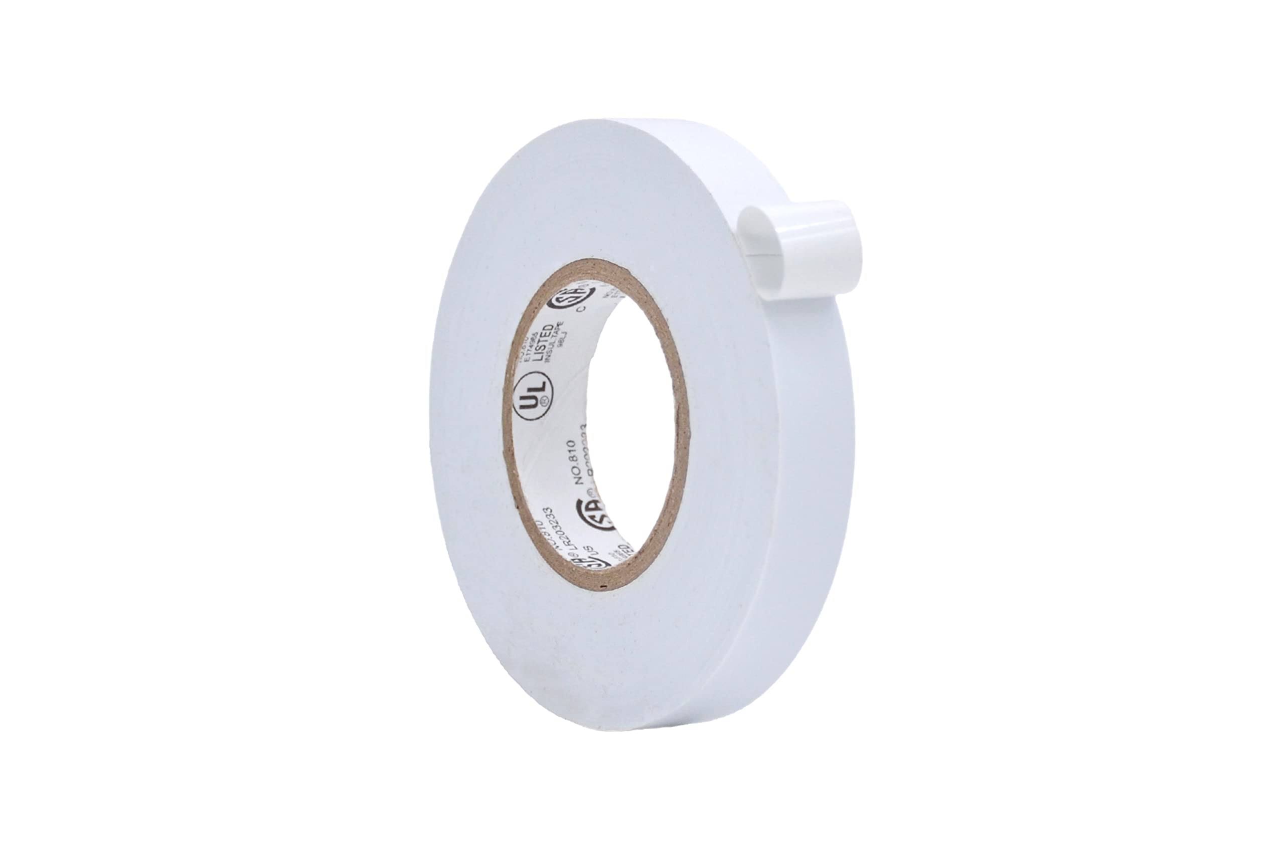 Wod Tape White Electrical Tape General Purpose 1/2 in. x 66 ft. High Temp, Size: 0.5