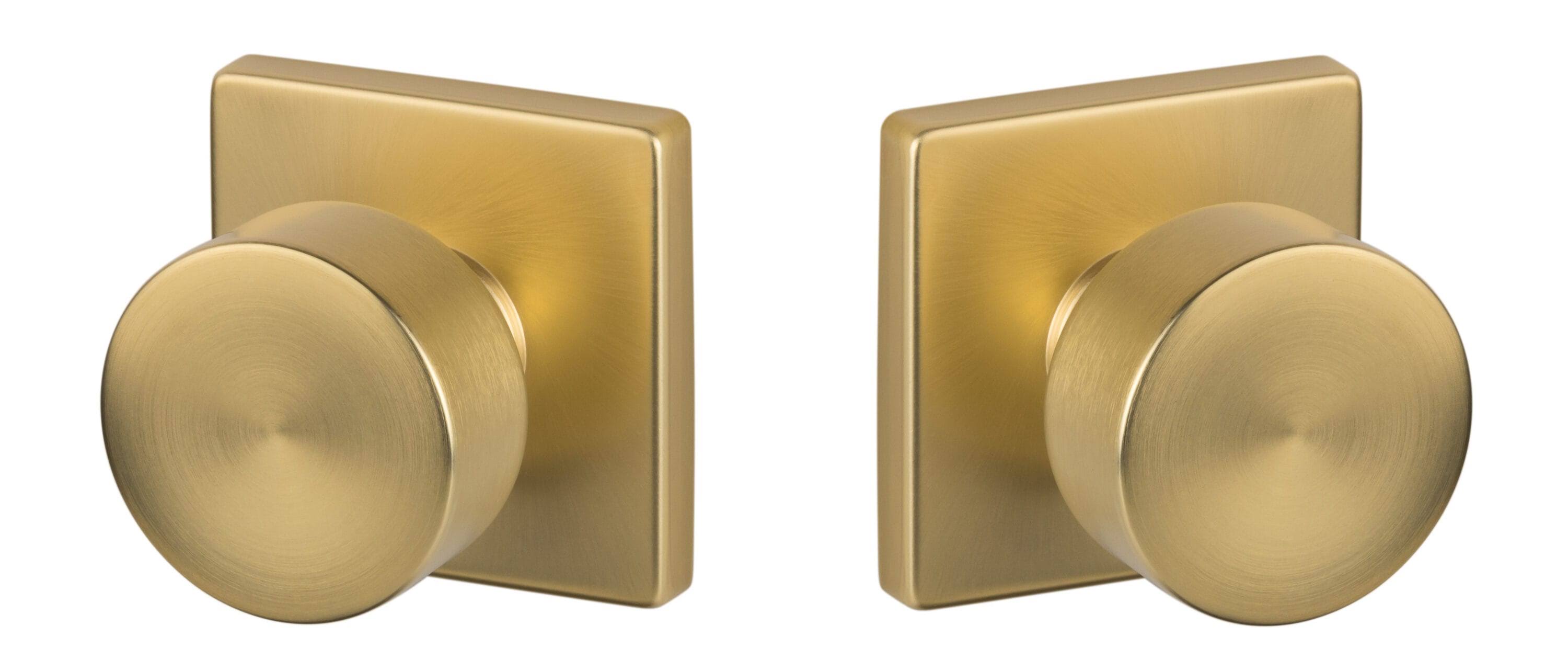 Sure-Loc Hardware BG100-SQ SB Modern Series Bergen Square Dummy Door Knob Satin Brass