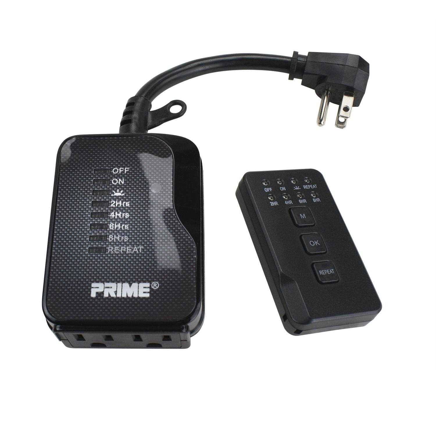 Prime Outdoor 24 Hour Timer with Remote Black Tnrcocd2