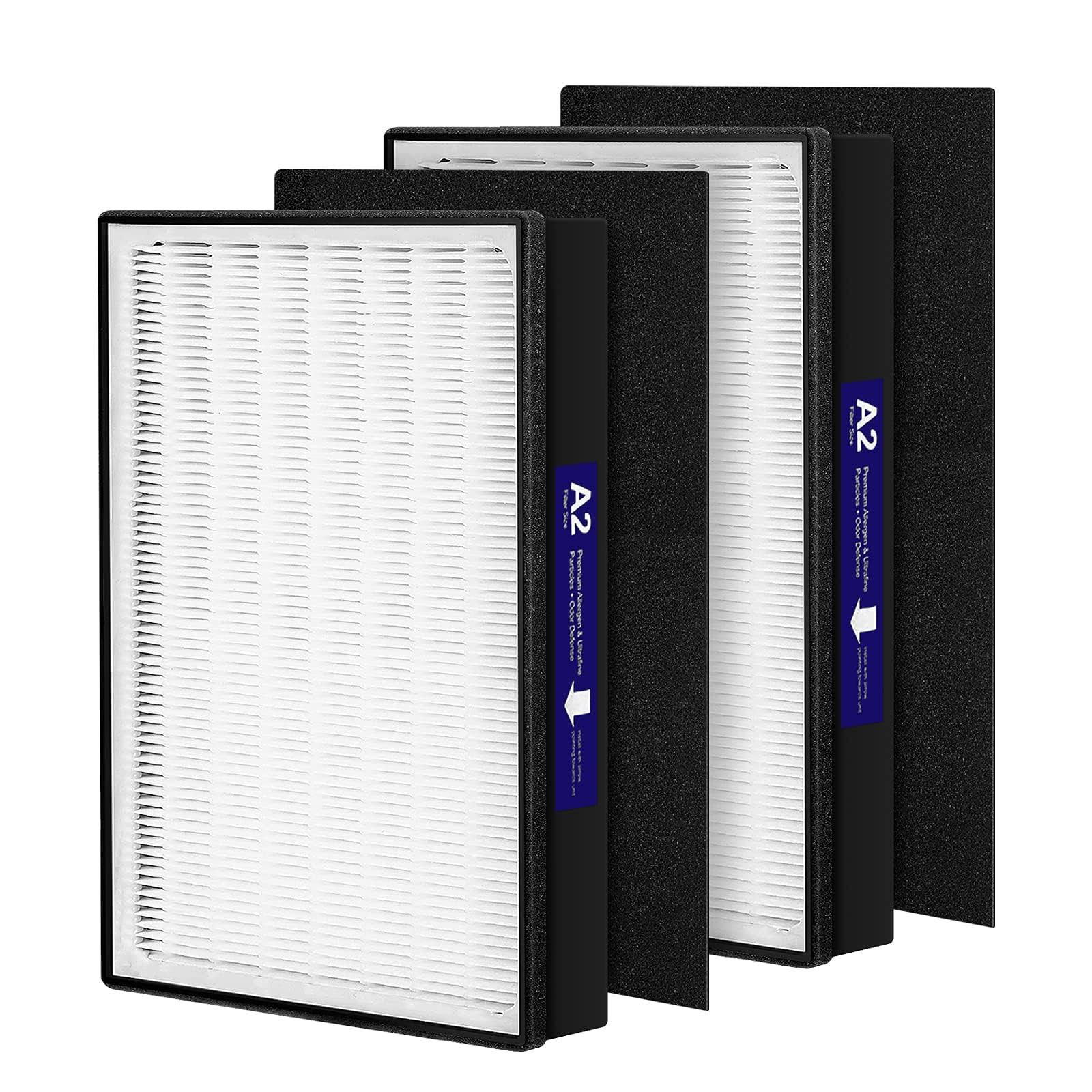 isinlive 2 Pack A2 H13 HEPA Replacement Filter Compatible with 3M Filtrete Room Air Purifier Models FAP-C02-A2, FAP-C03-A2, FAP-T03-A2, P