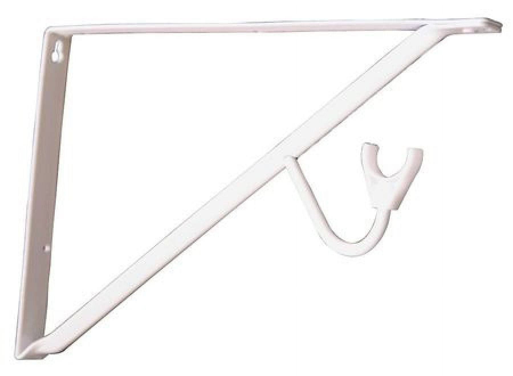 John Sterling Rp-0496-wt Shelf and Rod Bracket, White