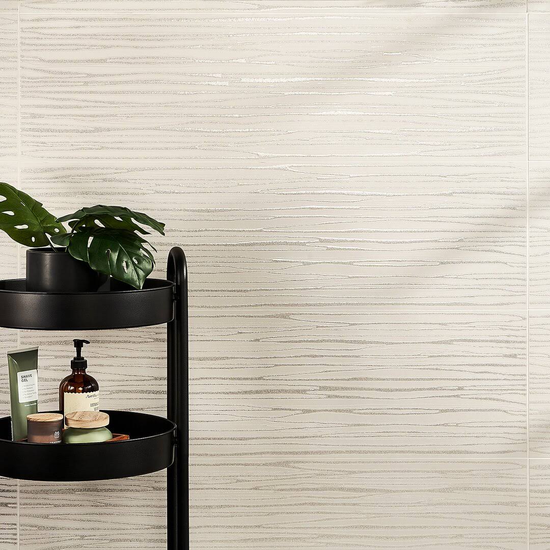 Ivy Hill Tile Echo Stream Ivory Textured 11 in. x 40 in. Ceramic Wall Tile (9.36 Sq. ft. / CASE)