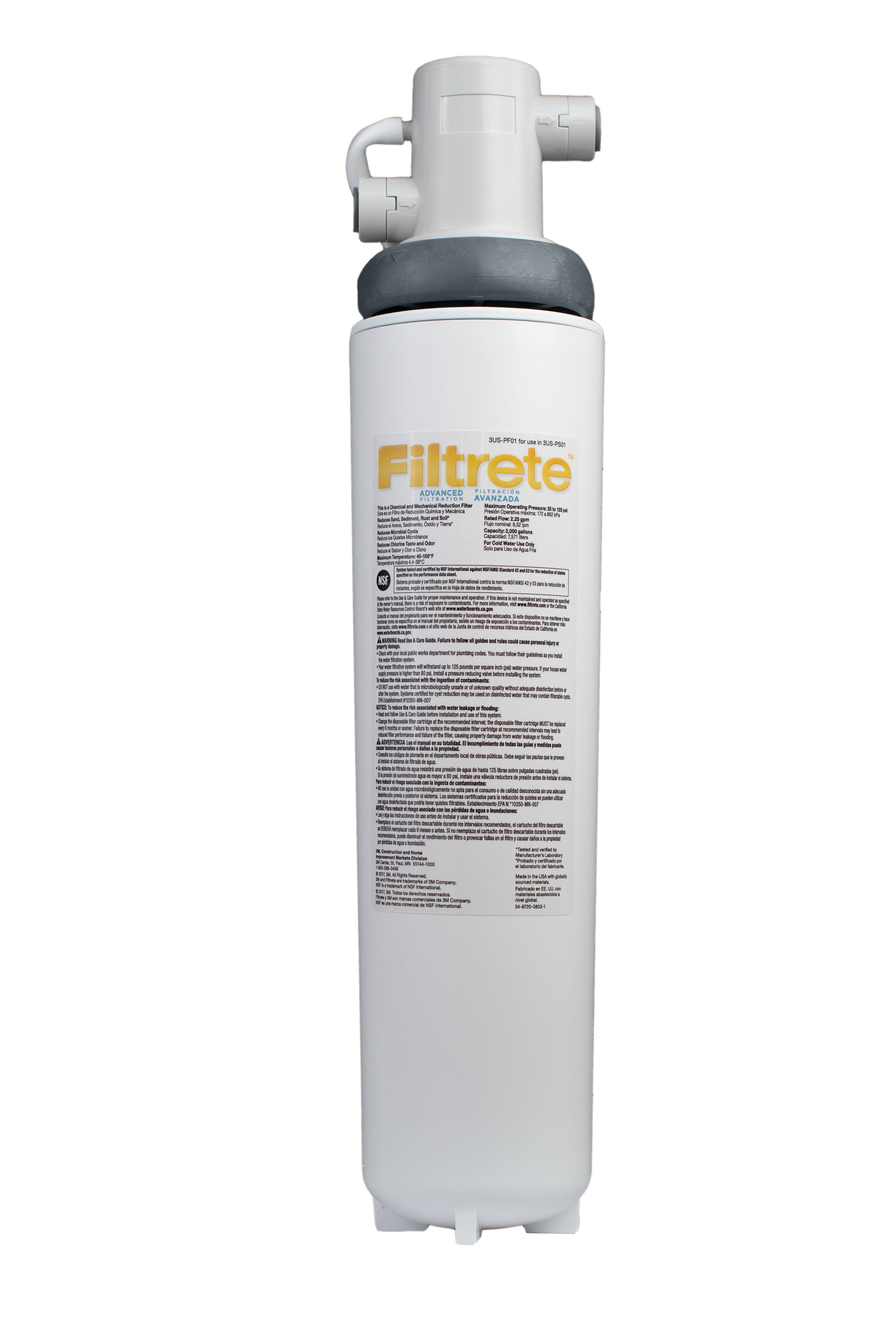 Filtrete Advanced Under Sink Water Filtration Filter- 3US-PF01