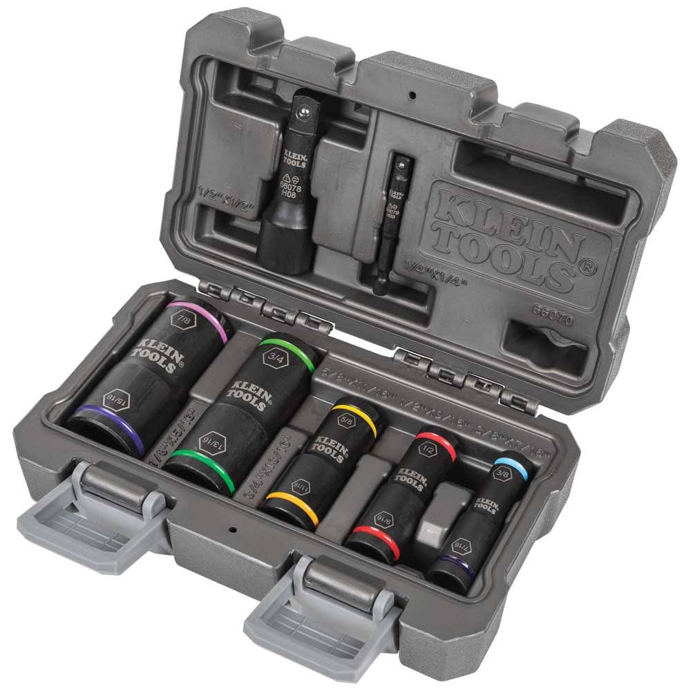 Klein Tools 66070 7-Piece Flip Impact Socket Set