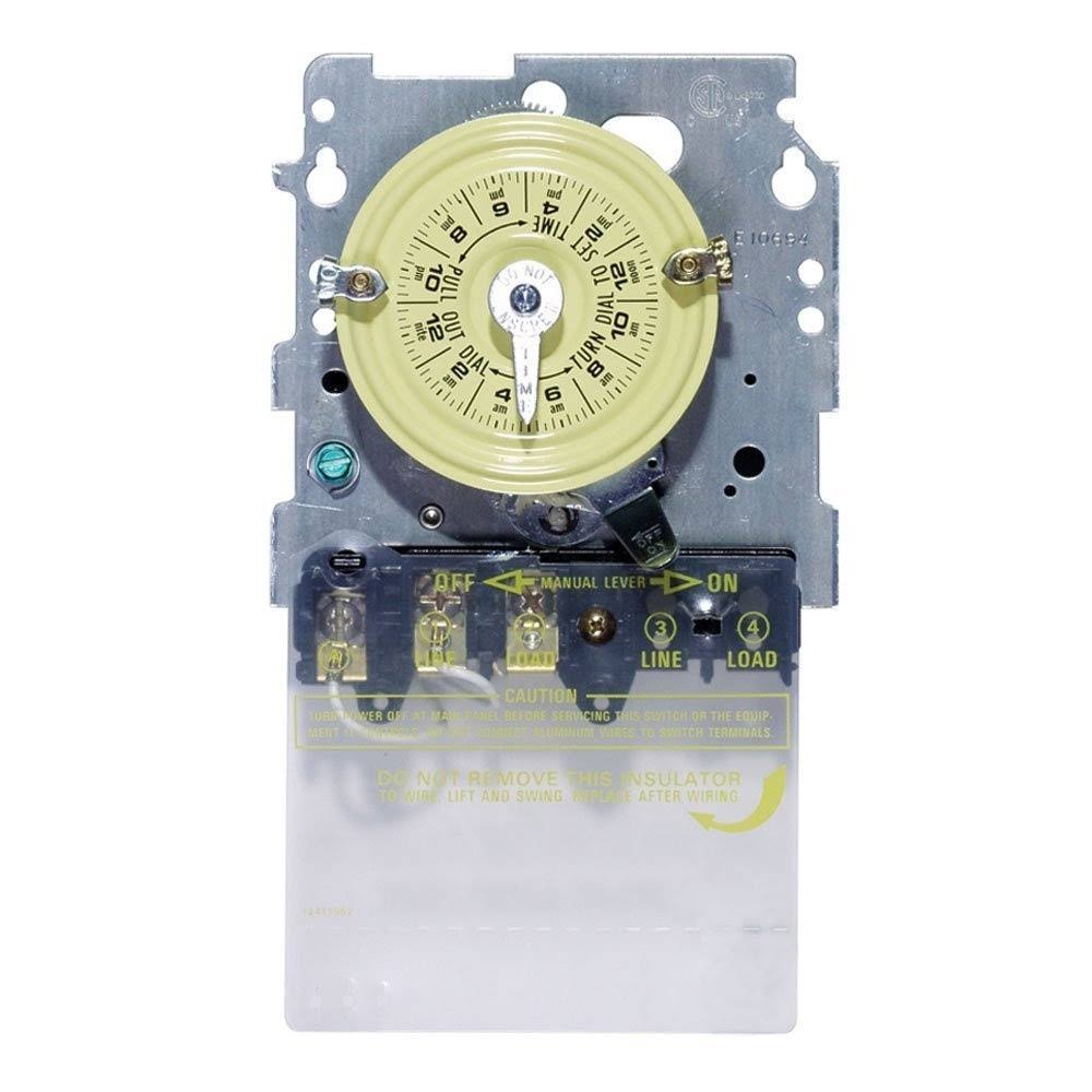 Intermatic T101M 24-Hour Mechanical Timer SPST Mechanism